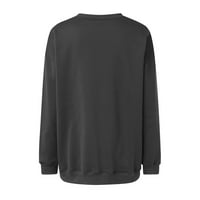 Pad odijela za žene, ženska američka slova Grafički pulover TOP dukseli povremeni labavi fit s dugim