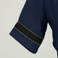Haljina za žene Čvrsta boja Vintage s kratkih rukava za oblikovanje ovratnika