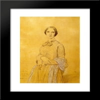 Madame Hippolyte Flandrin, Rođen Aimée Caroline Ancelot uramljeni umjetnički print Jean Auguste Dominiqueng