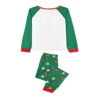 Lieramram Božićna porodica Podudaranje pidžama, stablo roditelj-dijete Ispis dugih rukava sa zvijezdama