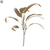 Umjetni eukaliptus Svježe održavanje DIY Flower Flower Vivid Fau Eukaliptus lišće Decre Decor Brown Fau Silk Clowe
