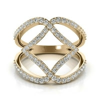 Aonejewelry Carat Diamond modni prsten u 10k žutom zlatu