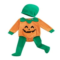 Cathery Baby Girl Boy Halloween bundeve kostim odijelo Stripe dukserica ROMper + koljena visoke čarape