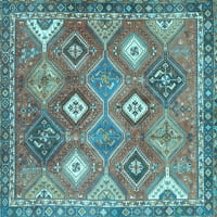 Ahgly Company Zatvoreni kvadrat Perzijsko svijetlo Plava tradicionalna područja područja, 6 'kvadrat