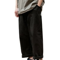 Pedort muške teretne hlače opušteno FIT CUSAL Slim Beach Work Streetwear Cargo Hlače Black, 2xL