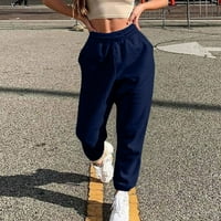 Ženske modne hlače nacrtaju tanke duge hlače u boji mornarice xl