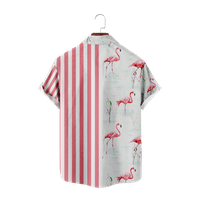 Flowers Flamingo Havaji Muške košulje Kratki rukav Dječaci Summer Tanki materijal Kids Havajska majica