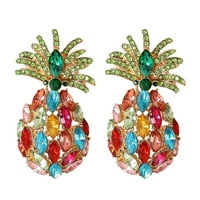 PJTEWAWE minđuše kreativni trend nakit sa naušnicama od ananasa od kristala personalizirane minđuše