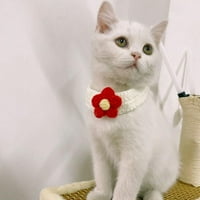 Shengshi ručna pletena vuna CAT ovratnik Cat Dog Universal Kitten ovratnik za mačene CATS CUTE FLOWE