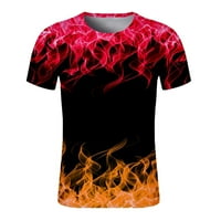 Odeerbi ljetne grafičke majice za muškarce Casual okrugli vrat 3D bluza za ispis kratkih rukava sportski