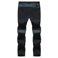 Muške elastične struke Sportske hlače velike i visoke atletske vanjske pantalone tamno siva veličina