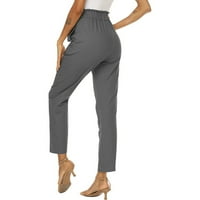 Ženske hlače Sawvnm Fashion Women Plus Veličina Ležerne prilike Solidna elastična struka Lopate hlače