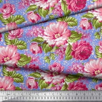 Soimoi Rayon tkanina od lišća i božur cvjetni print šiva šipka tkanina