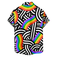 Odrasla majica LGBT Rainbow Ličnost Mekana umjetnost Ispis ljetna košulja za muškarce Žene za dnevno