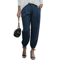 Pinfect ženske ležerne hlače modna pantalona za slobodno vrijeme džepne uredske dame solidne boje