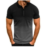 Dxhmoneyh muške polo majice veliki i visoki ljetni kratki rukav gradijentni vrhovi casual classic fit