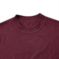 Binmer dugih rukava za muškarce dugih rukava posada pulover pulover pulover čvrste boje