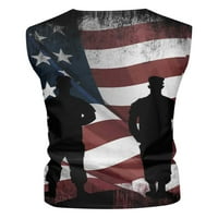 Grianlook muške tenkove na vrhu dana za neovisnosti mišićni košulja Američka zastava Atletski ljetni