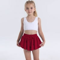 Ediodpoh Djevojke 'ljeto Leisure Fashion Yoga odijelo Trčanje Fitness Tenis Kratka suknja Trouse Pocket