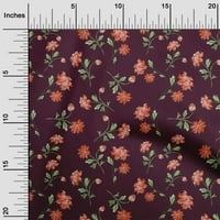 Onuone pamučni dres vinske tkanine cvijet i ostavlja akvalitet DIY odjeća za odjeću od tkanine tkanine
