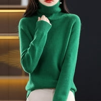 Gubotare Holiday Dreames za žene Ženske kornjače Dukseri sa dugim rukavima kabel pletene pulover Duks