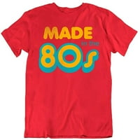 Napravljeno u 80-ima smiješan novost retro humora TEE Novost modni dizajn pamučna majica crvena