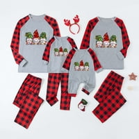 TAWOP Obiteljski Pajamas roditelj-dijete toplo božićno odijelo Početna odjeća Pajamas pantalone s dugim