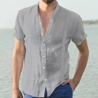 Muška majica Ljetna casual labava vez košulja u boji majica kratkih rukava za putovanja za putovanja