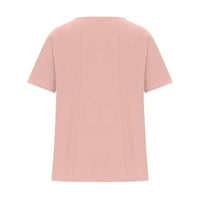 Ljetne pamučne vrpce za žene cvjetne ispisane bluze Tunike Dressy Labave ležerne majice plus veličina