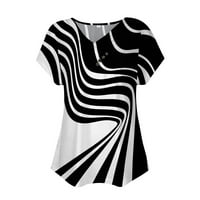 GDFUN Ljetni vrhovi T majice za žene, Ženski kratki rukav Ljetni V Vratite Ležerne u trendovskim bluzama