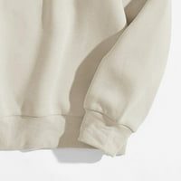 Žensko modno slovo Ispis o vratu dugih rukava s kapuljačom vrhova pulover