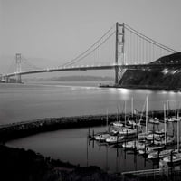 Blaustein, Alan Crni moderni uokvireni muzej Art Print pod nazivom - Golden Gate Bridge - 31