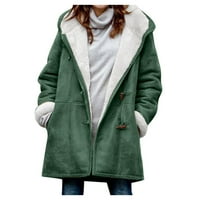 Ženske ručke obložene Sherpa Jakne plus size Zimska topla jakna kaputi modni rever dolje Fuzzy gornja