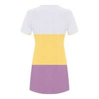 Ženske haljine Ljeto Čvrsta boja šiva za šivanje majica Mini kratka haljina casual labav kratka majica