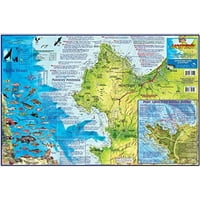 Mapa Monterey zaljeva za ronioce i snorkele, rekreativna karta za ronioce, kajakere, bicikliste i istraživače