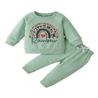 Baby unise pamuk duga Ispis Jesenje dugih rukava HOODIE pulover Duks set odjeća za bebe pokloni