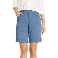 Beppter Womens Comfy ljetne kratke hlače Kartografski elastični džepovi za strugove Ležerne prilike