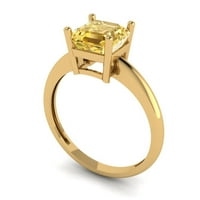 1. CT briljantan aspekser Clear Simulirani dijamant 18k žuti zlatni pasijans prsten sz 6.25