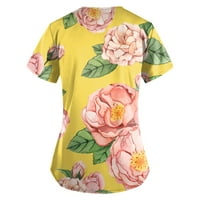 Hanas ženske gornje modne ljetne ženske majice personalizirano slatko ispis kratki rukav V-izrez gornji
