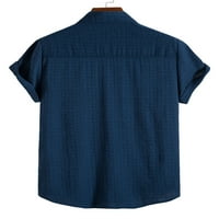 Glonme Muškarci Okrenite COLLAR Regular Fit Majica Ležerne za odmor Majica Baggy Daily Wear Tee Summerhirts