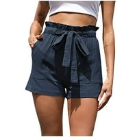 Binmer ženske kratke hlače Ljetne careve kratke hlače za džepne tastere sa čvrstim kratkim hlačama