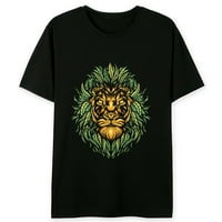 COOL LION muške crne majice casual kratki rukav okrugli vrat