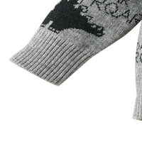Glookwis Djeca dugih rukava s dugim rukavima Termički pleteni džemperi Casual Slatko pulover V CAT DREAGE