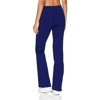 Ženska casual puna boja tanke labave joge hlače široke sportske hlače za noge