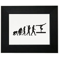 Klasična evolucija čovjeka u gimnasticu na balansu Grafički grafički obrambeni print Poster zid ili