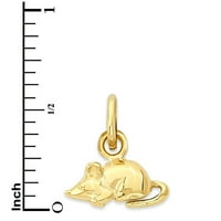 Zlatni miš šarm 10k ili 14K Dainty Gold Godina šarma za rat za narukvicu Personalizirani kućni ljubimci