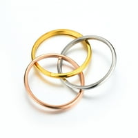✪ Ženski nehrđajući čelik za trinity prsten Tri-tone za zaključavanje kotrljanja vjenčanog veznog prstena