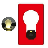 CXDA prijenosni ultra tanki mini LED novčanik džep kreditna kartica Veličina lampe noćna svjetlost
