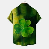 Zodggu Cleance Muške majice Trenuti Okrug Okrug Modna grafička bluza St. Patrick tiskali jedan džepni