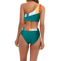 Ženski seksi podijeljeni kupaći kostimi za jedno rame Bikini Ispiši mali svježi kupaći kostim